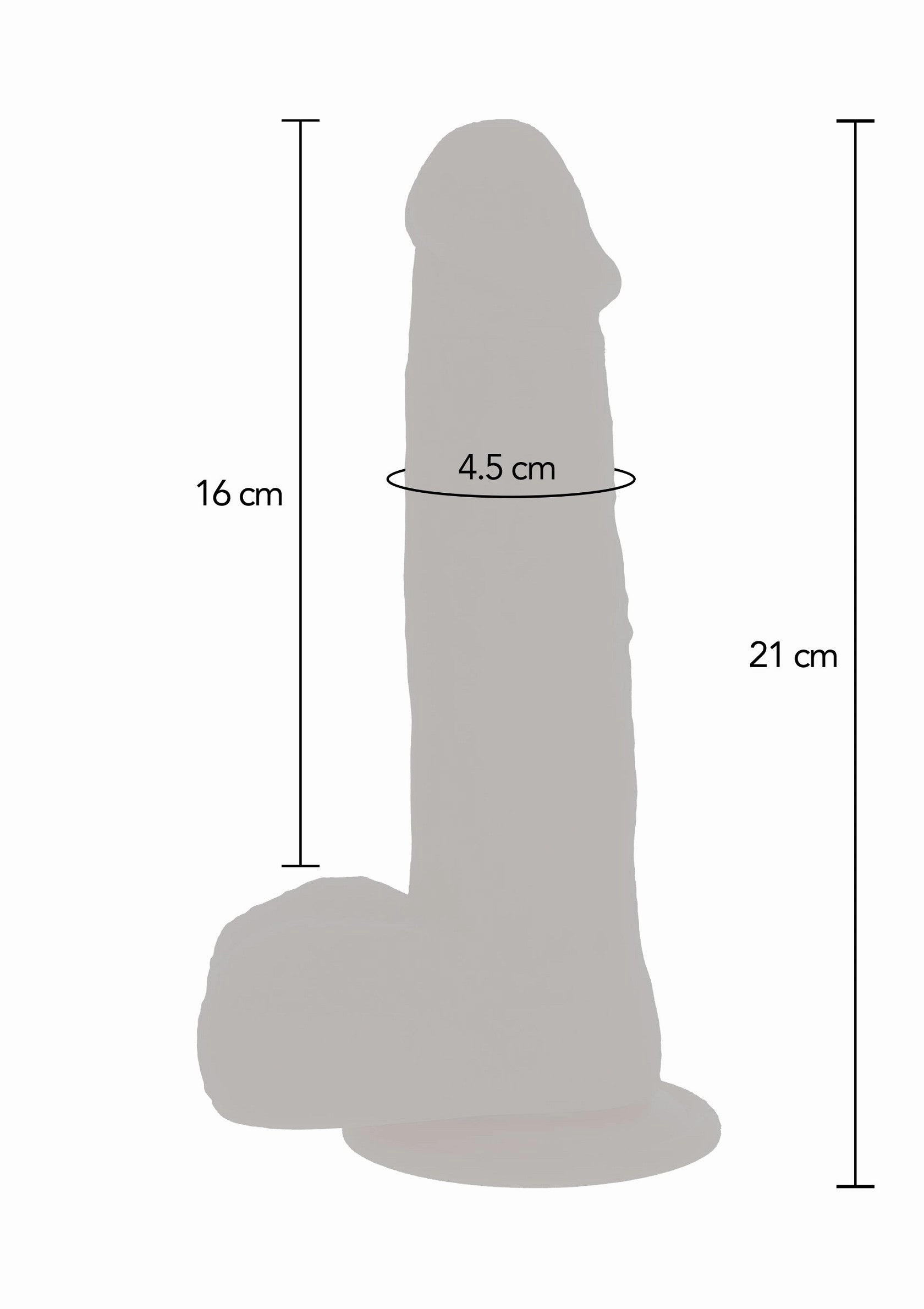 Naked Beaded Dildo Silicone 21 cm
