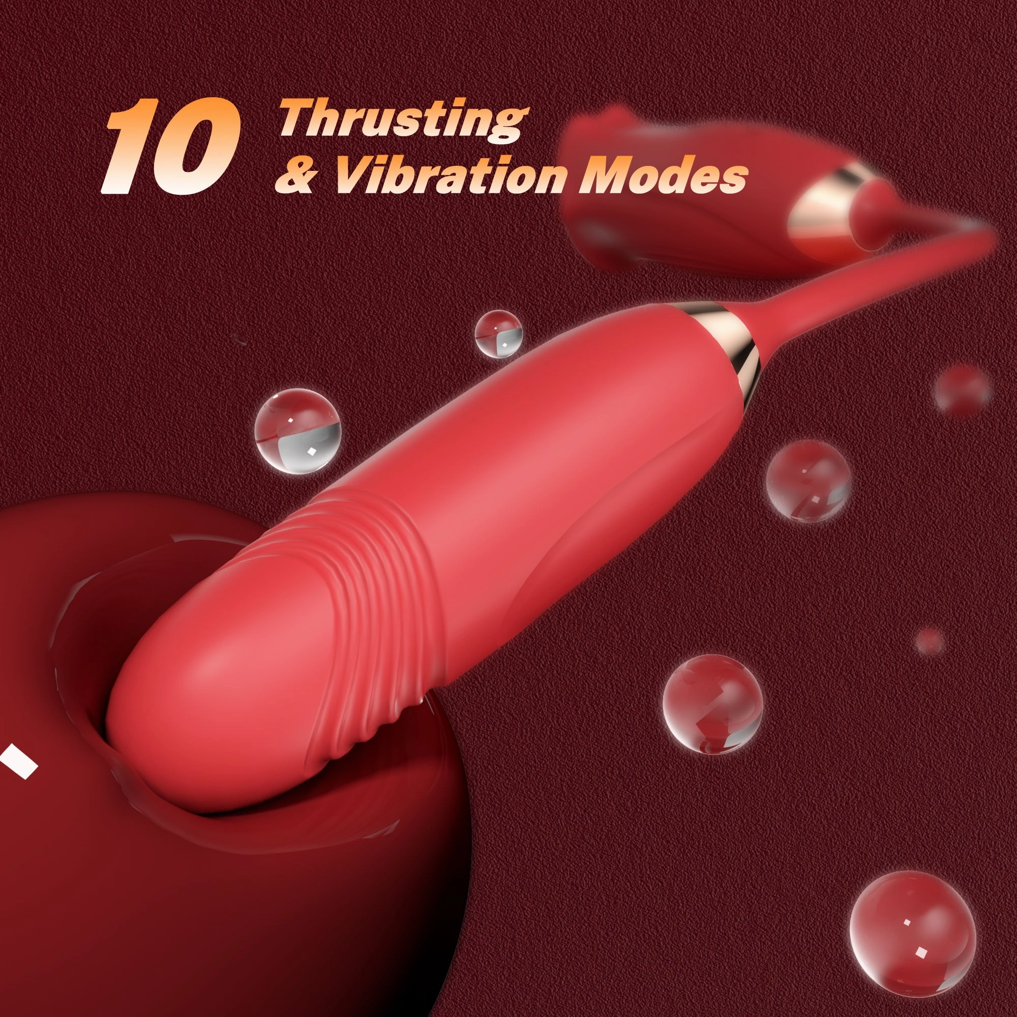 Nibbler 3- Mouth Biting Vibrator And Thrusting Vibration Bullet Stimulator