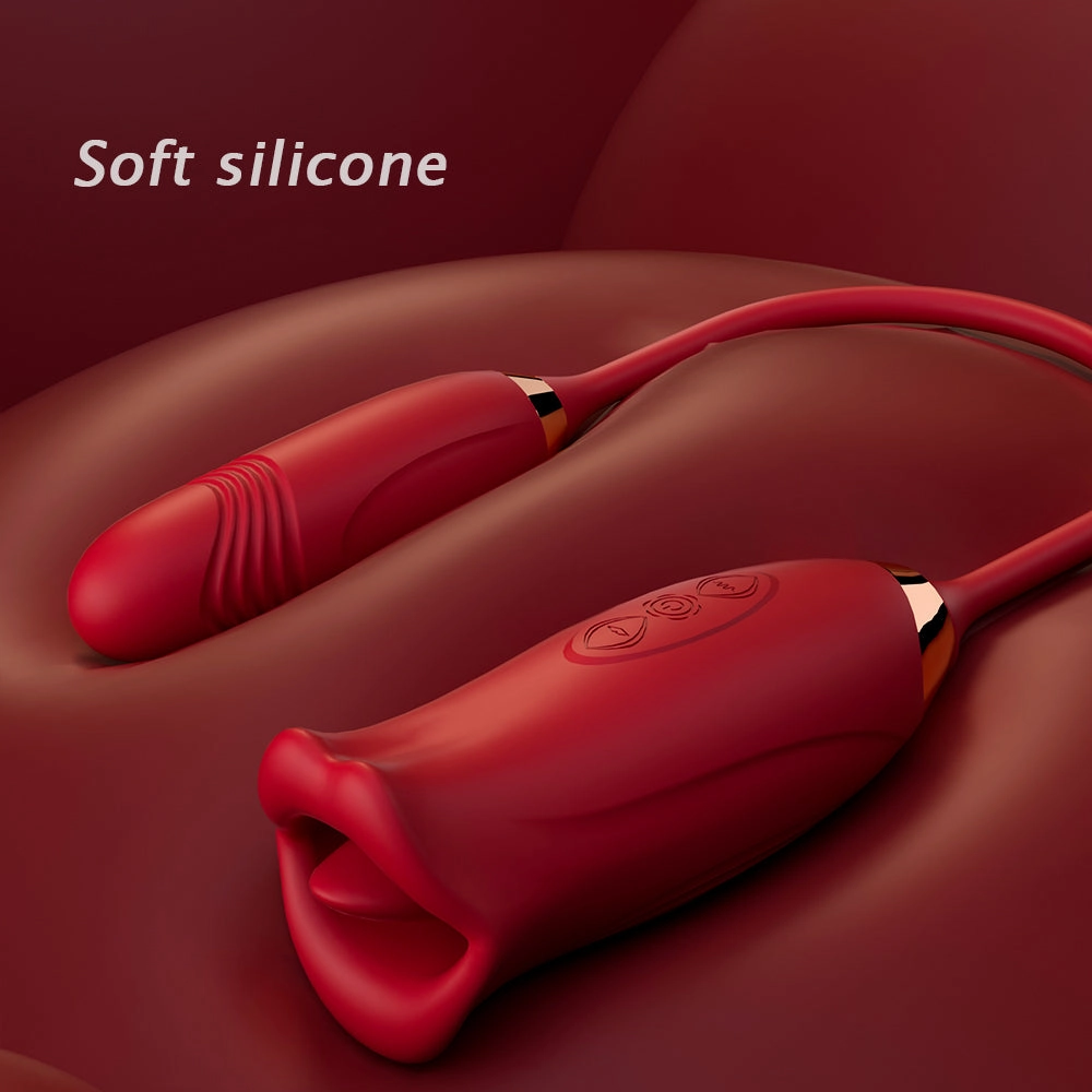 Nibbler 3- Mouth Biting Vibrator And Thrusting Vibration Bullet Stimulator