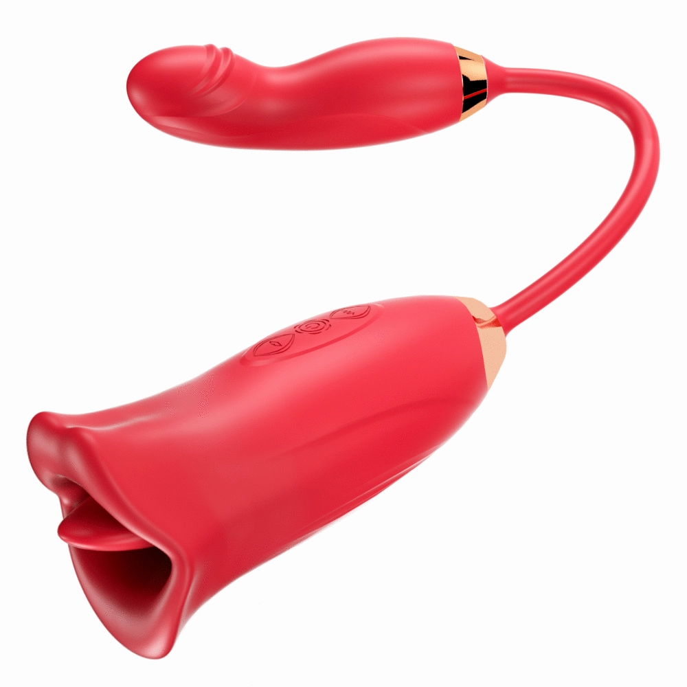 Nibbler 3- Mouth Biting Vibrator And Thrusting Vibration Bullet Stimulator