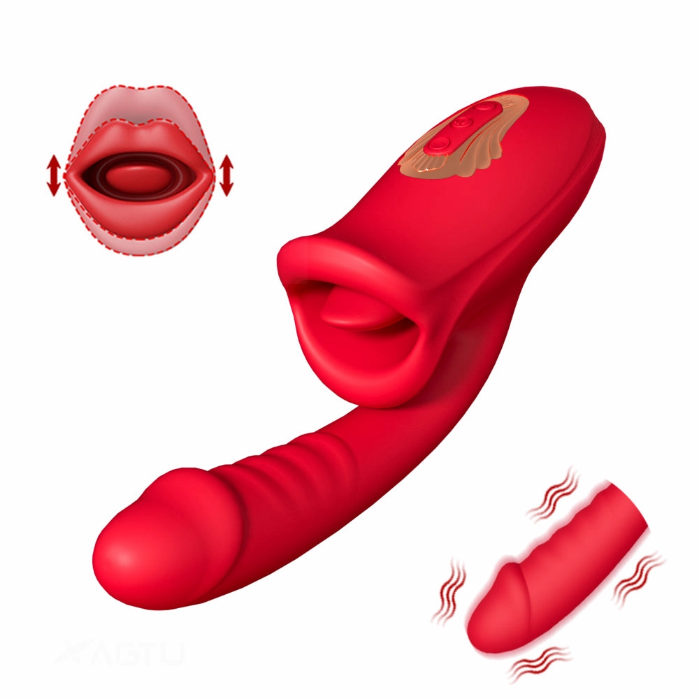 Nibbler Plus - Mouth Shaped Lip Biting Vibrator with G Spot Wand Vibrator