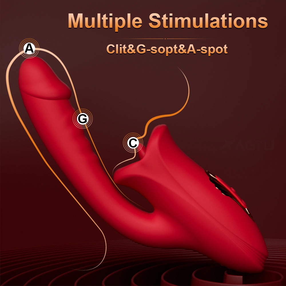 Nibbler Plus - Mouth Shaped Lip Biting Vibrator with G Spot Wand Vibrator
