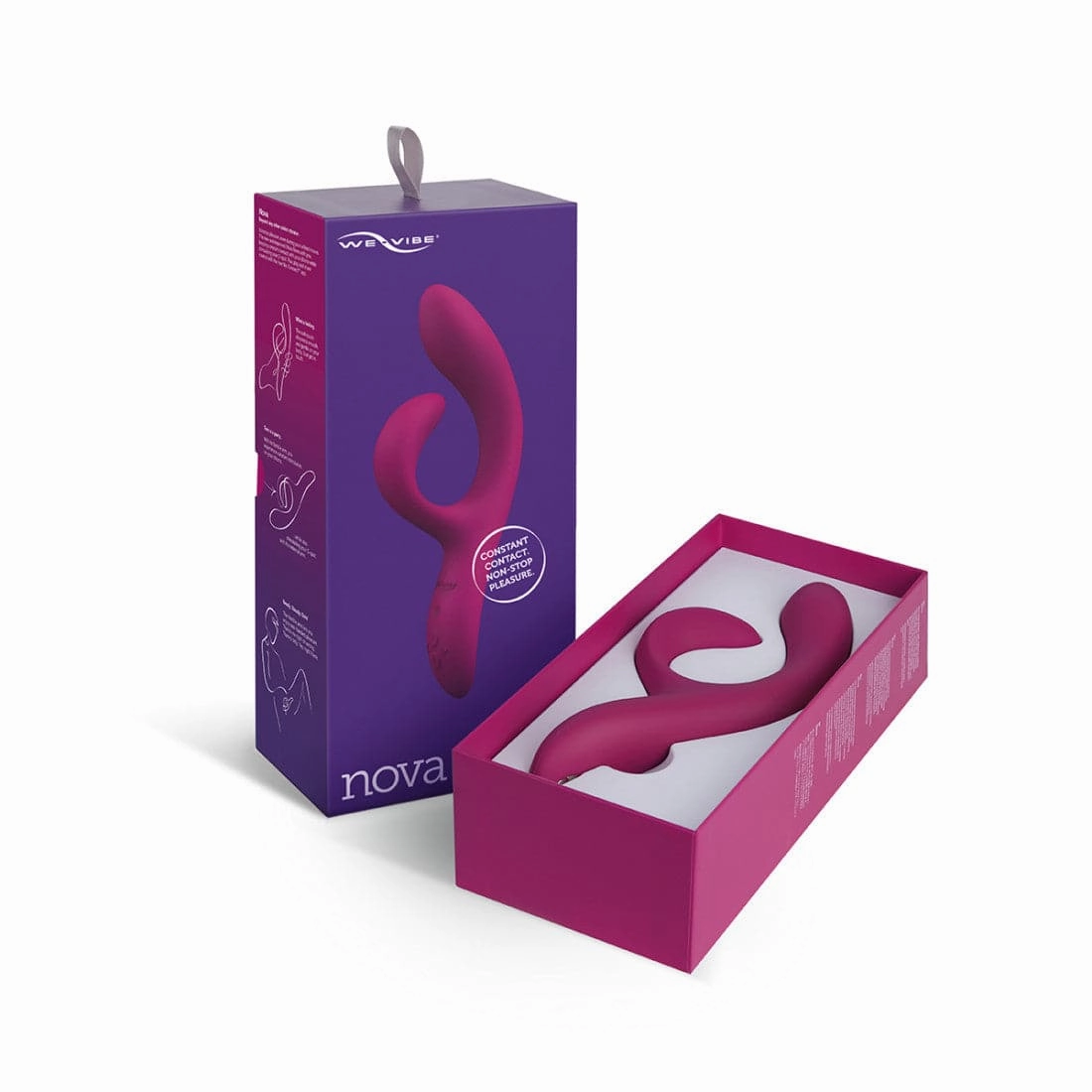 Nova Rechargeable Dual Stimulation Vibrator - We-Connect App