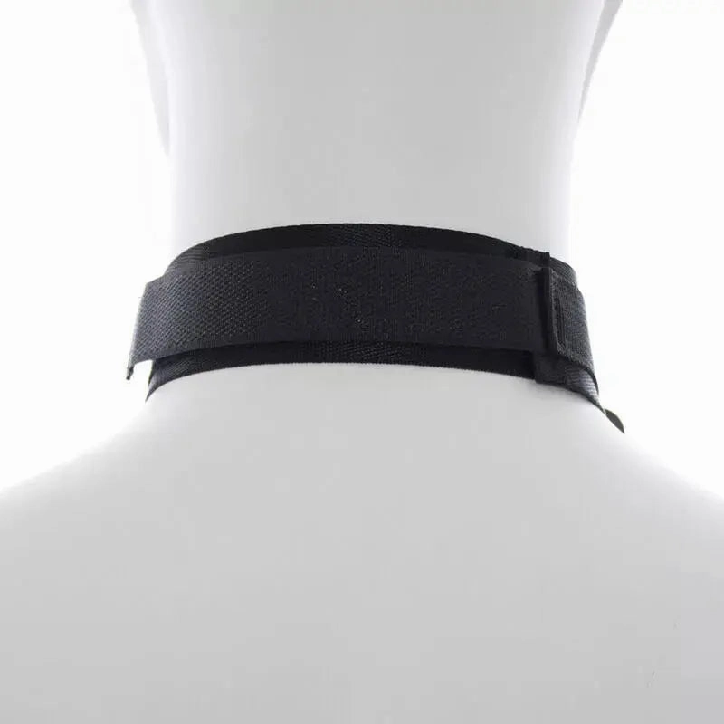 Ohmama Fetish Nylon Collar With Wrist Restraints