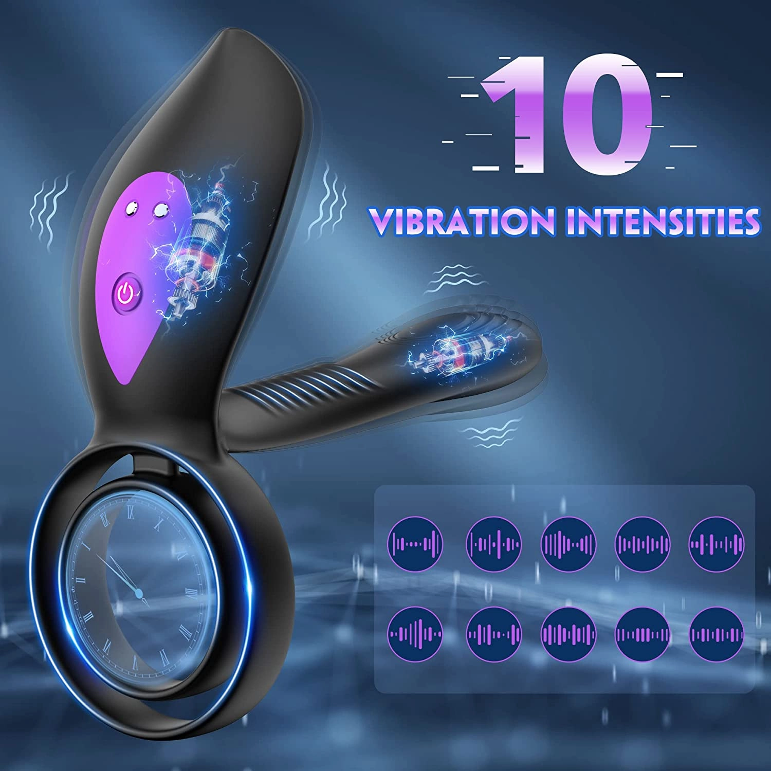 Penis Ring Vibrator with 9 Powerful Vibration Mode