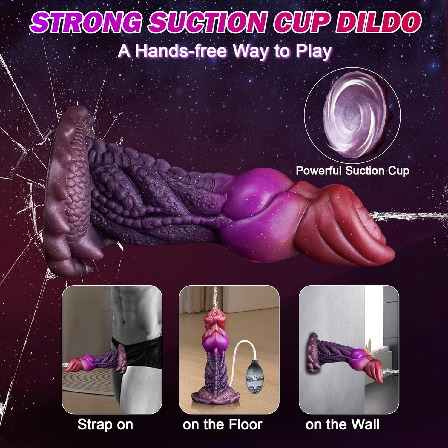 Perry 7.5 Squirting Dildo Monster Dildo With Strong Suction Cup-Laphwing