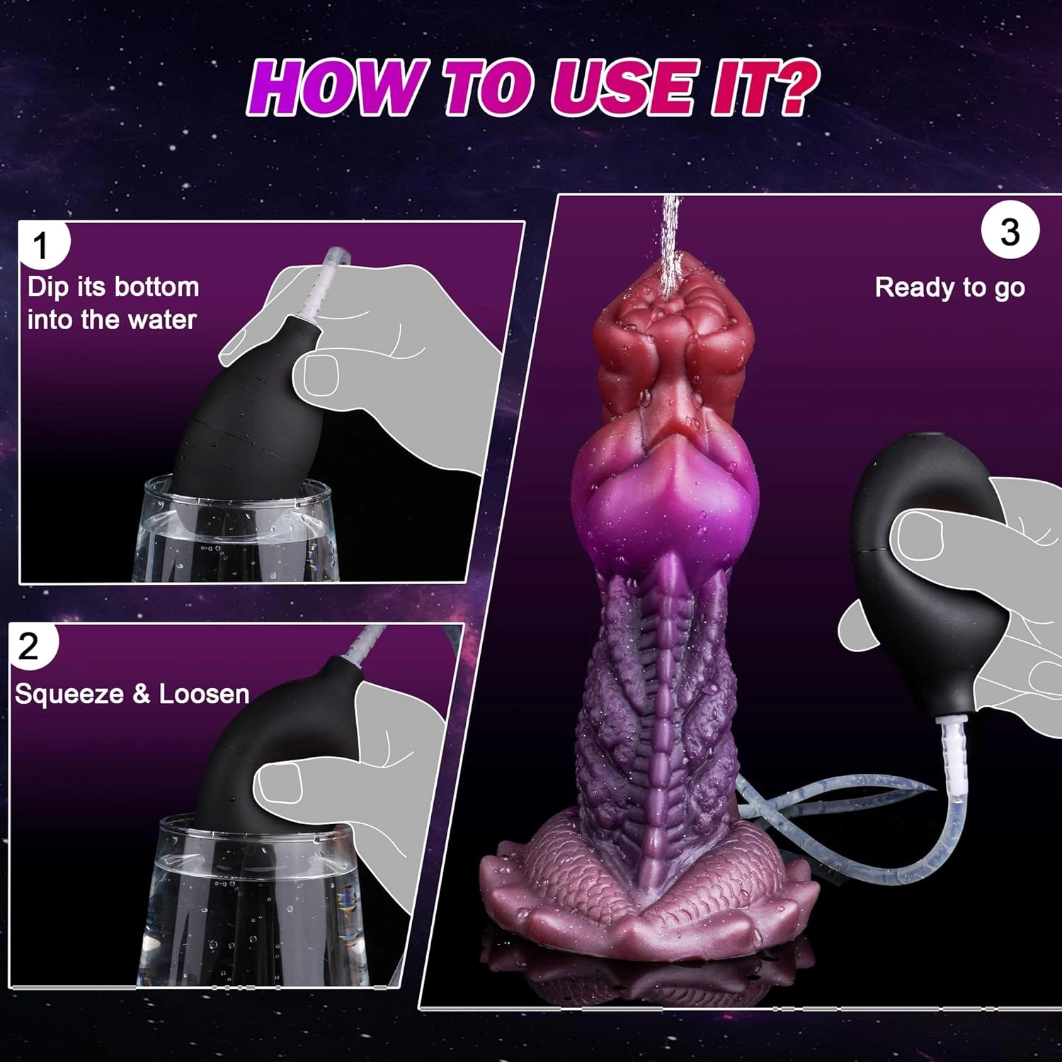 Perry 7.5 Squirting Dildo Monster Dildo With Strong Suction Cup-Laphwing