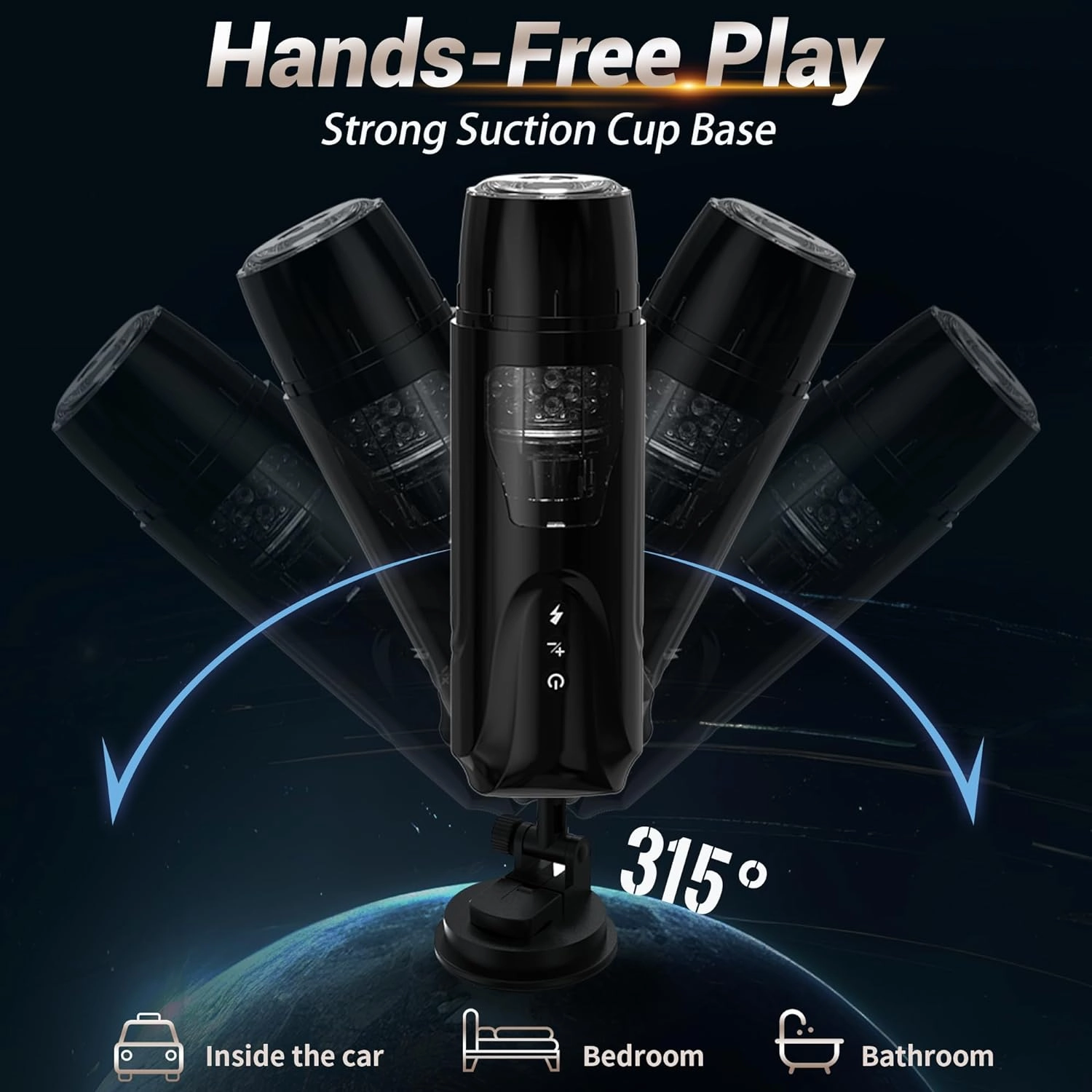 Phantom Automatic Male Masturbator With 7 Thrusting & Rotating Modes - Laphwing