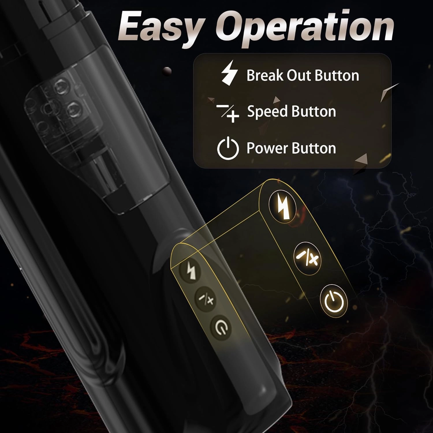 Phantom Automatic Male Masturbator With 7 Thrusting & Rotating Modes - Laphwing