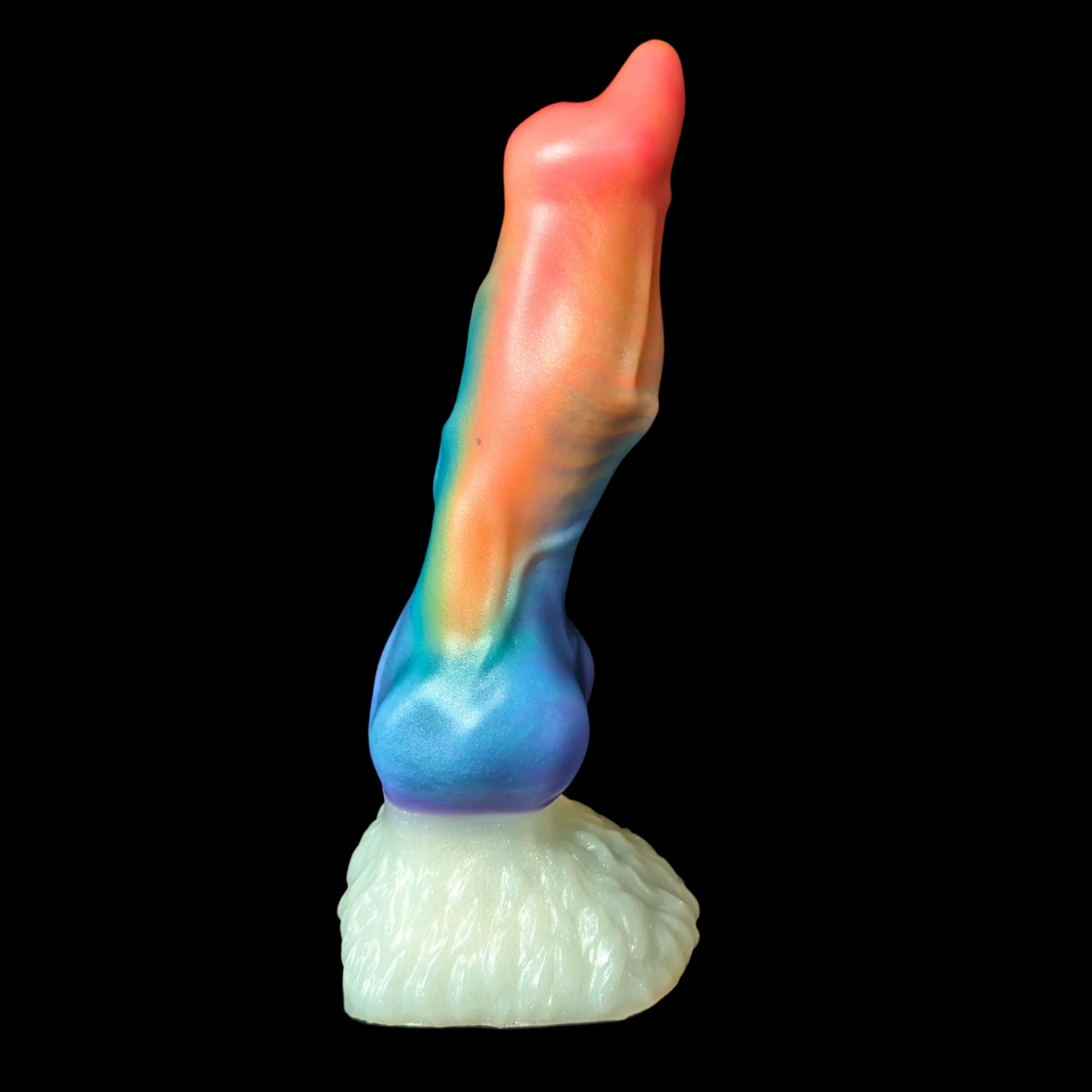 Premade XL Cerberus - Split with Blend Rainbow Colors upper and Sparkle White base - Classic Firmness