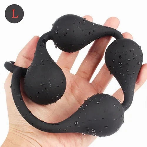Premium Silicone Anal Beads - Large Bead Butt Plug Set for Intense Pleasure