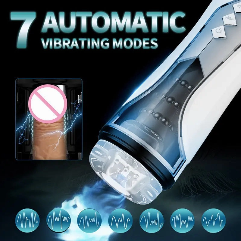 Quusvik 7-Frequency Male Masturbator Cup - Peristaltic Expansion, Adult Toy for Men