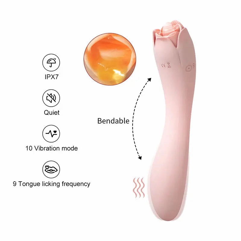 Quusvik - Rose Tongue Licking Vibrator