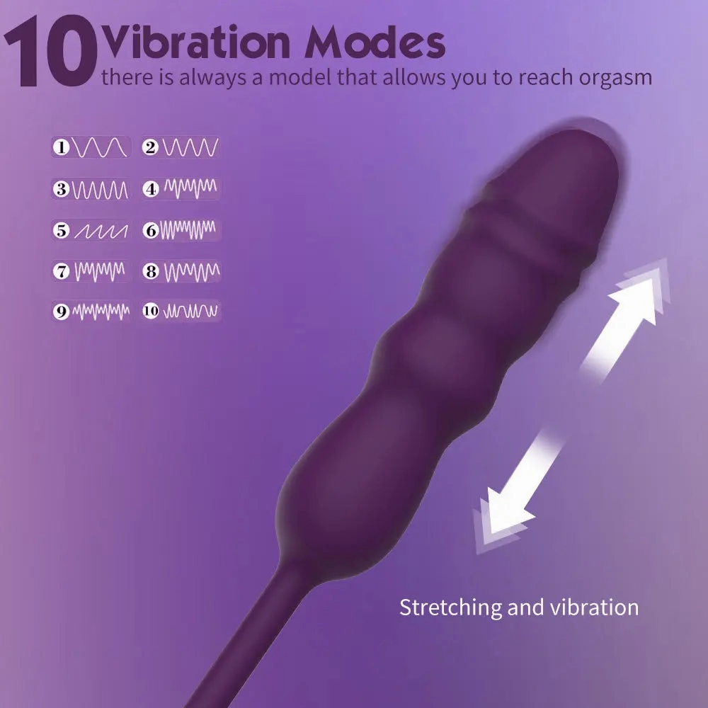 Quusvik Women's 10-Frequency Sucking Telescopic Vibrator