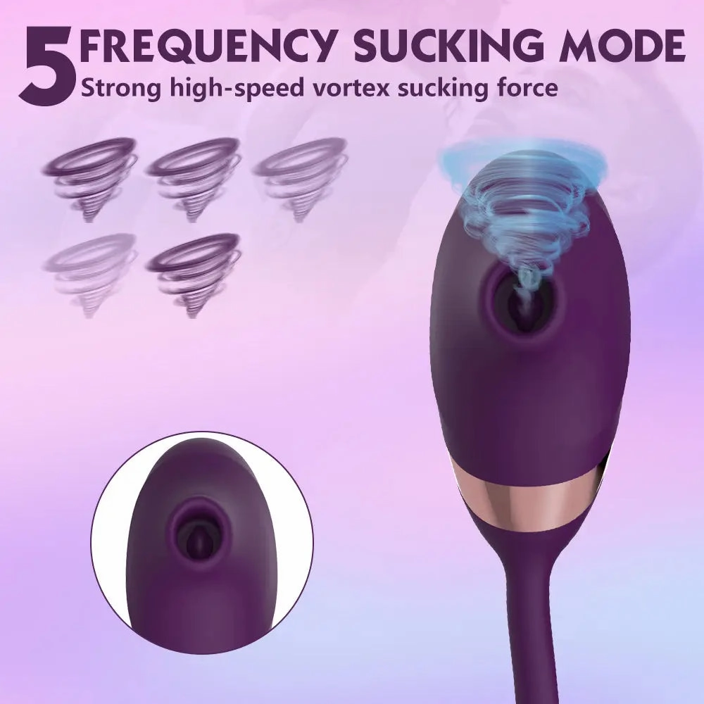 Quusvik Women's 10-Frequency Sucking Telescopic Vibrator