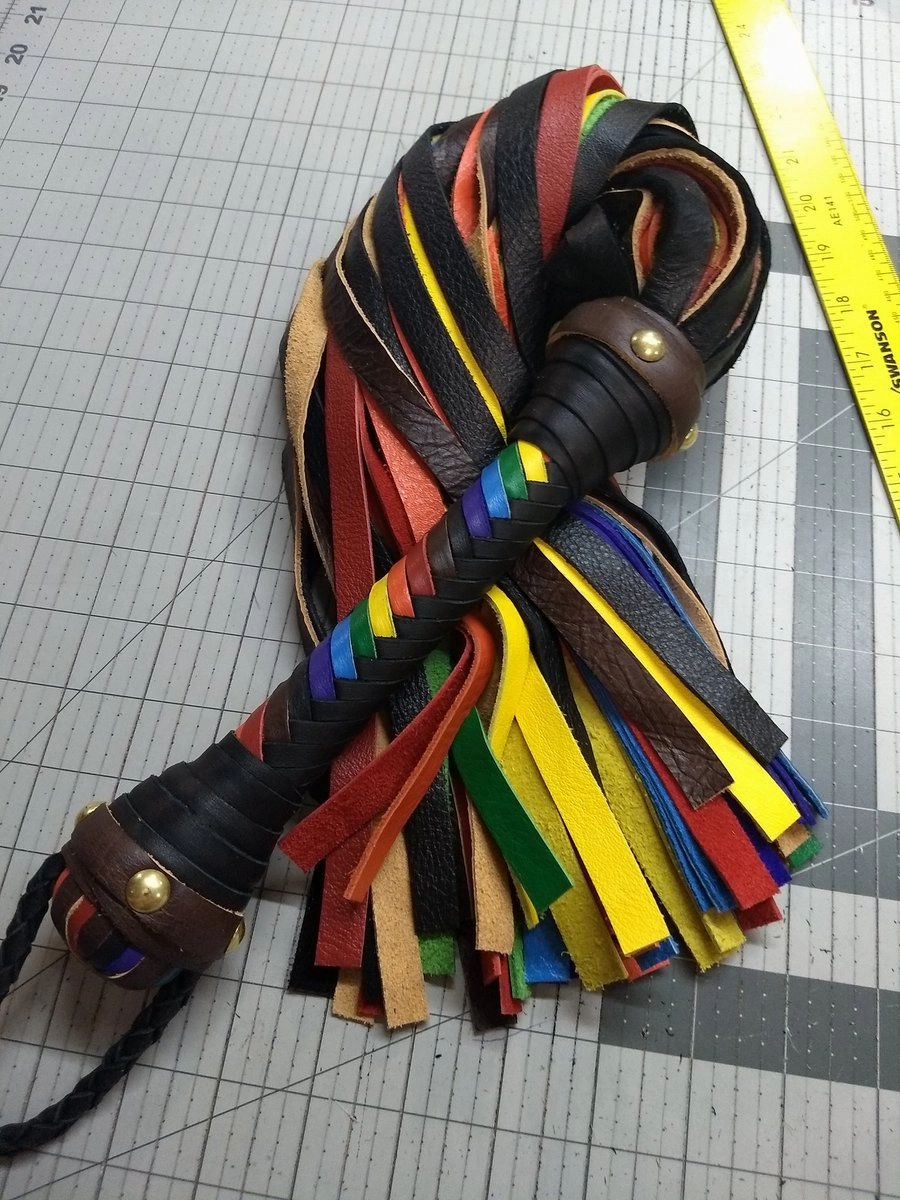 Rainbow Flogger &  Pride Floggers – Single or Florentine