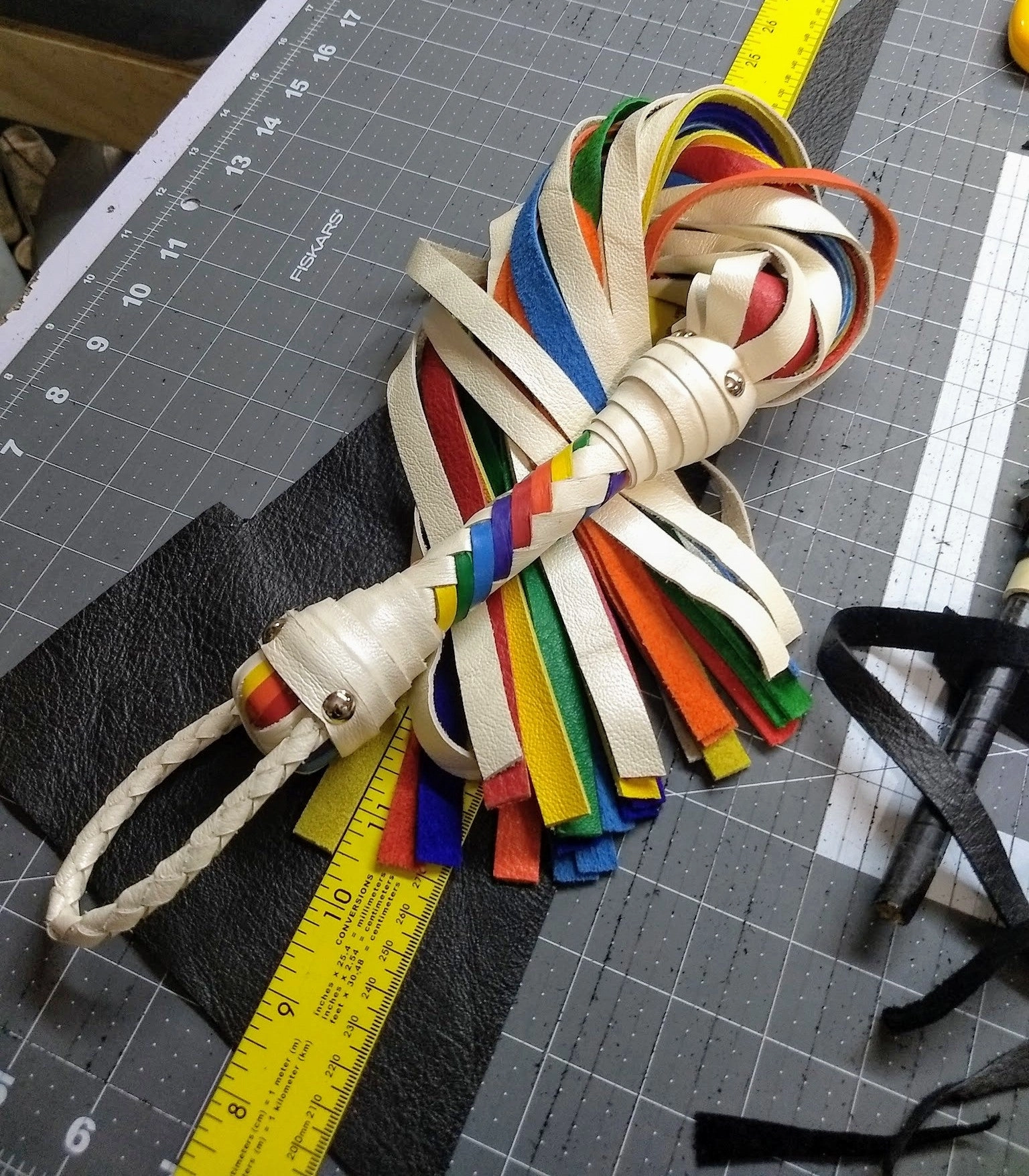 Rainbow Flogger &  Pride Floggers – Single or Florentine