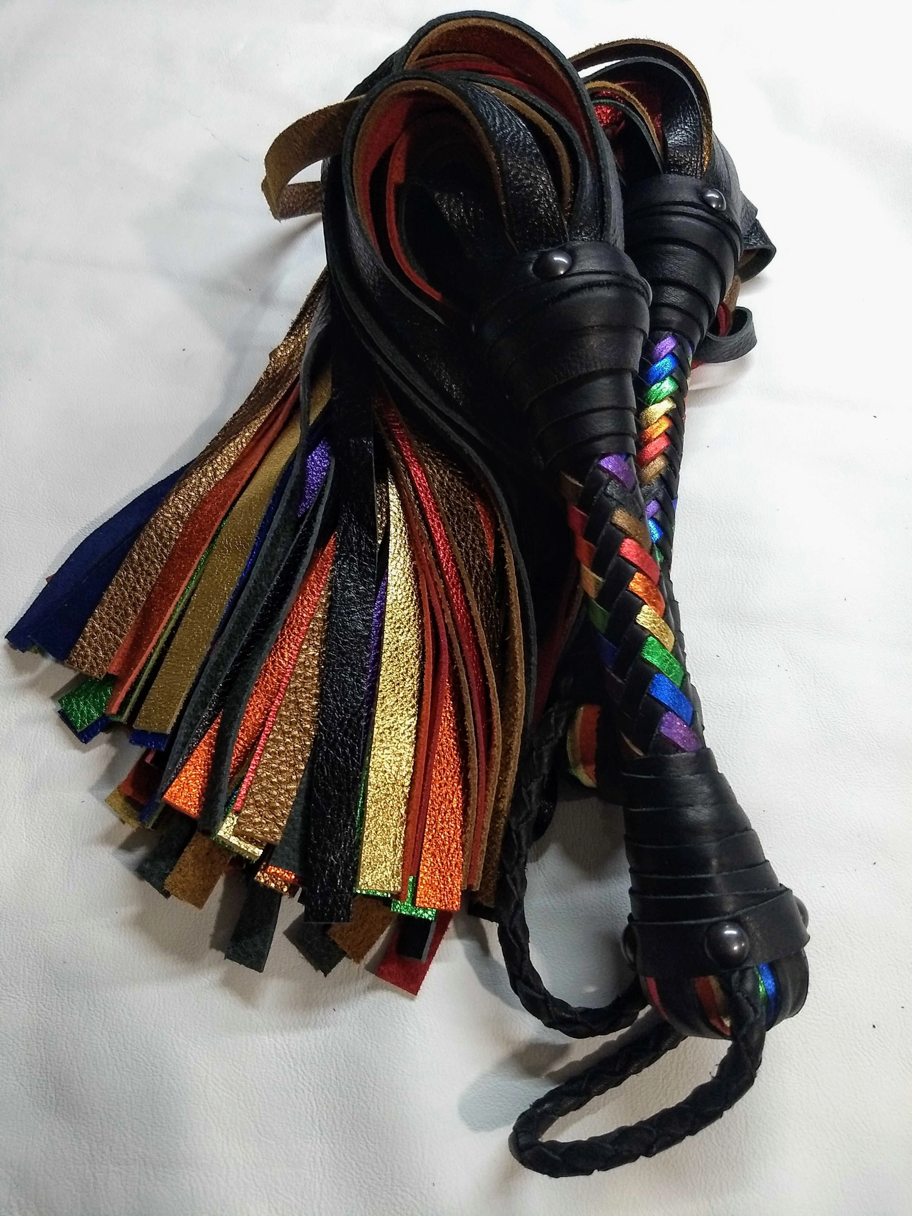 Rainbow Flogger &  Pride Floggers – Single or Florentine