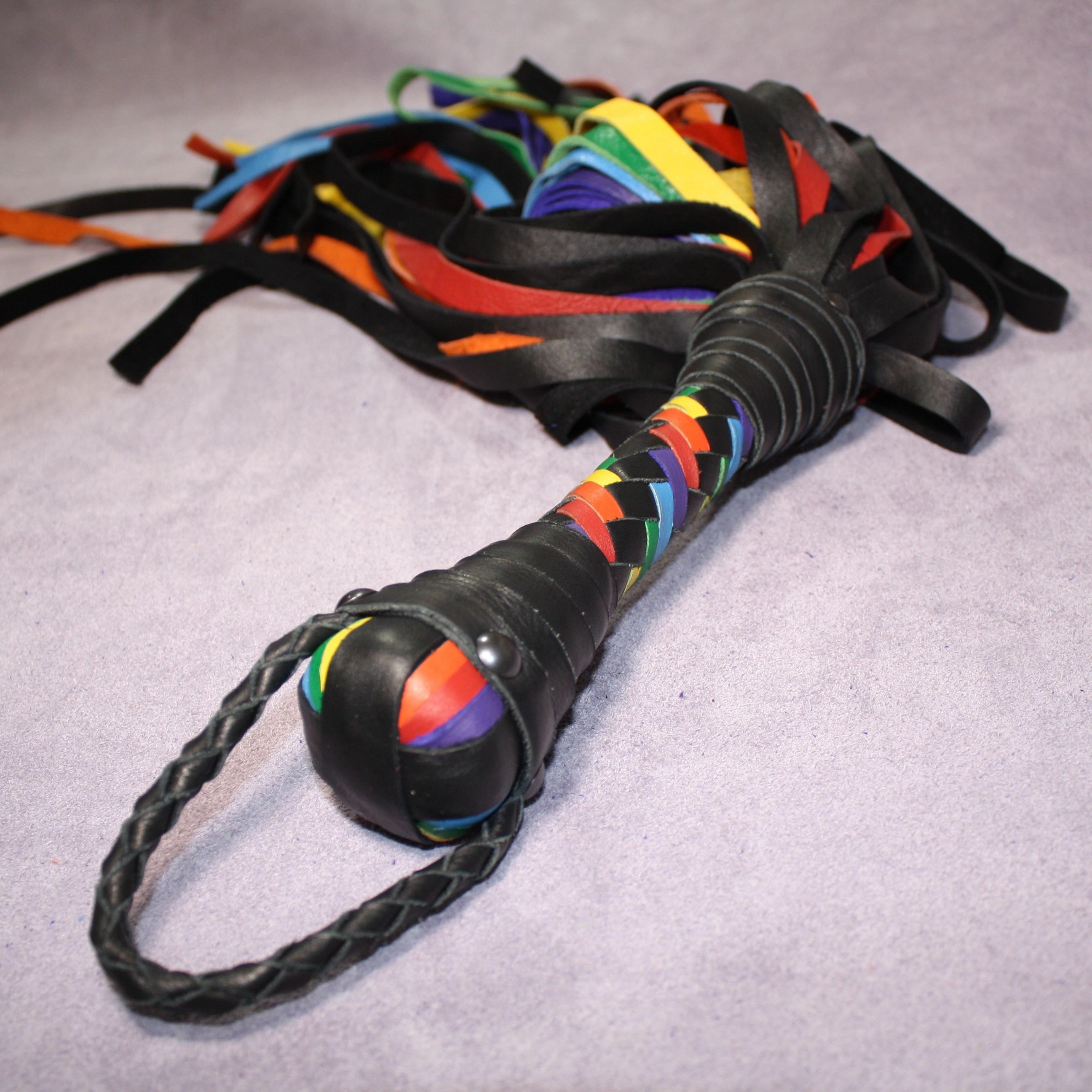Rainbow Flogger &  Pride Floggers – Single or Florentine