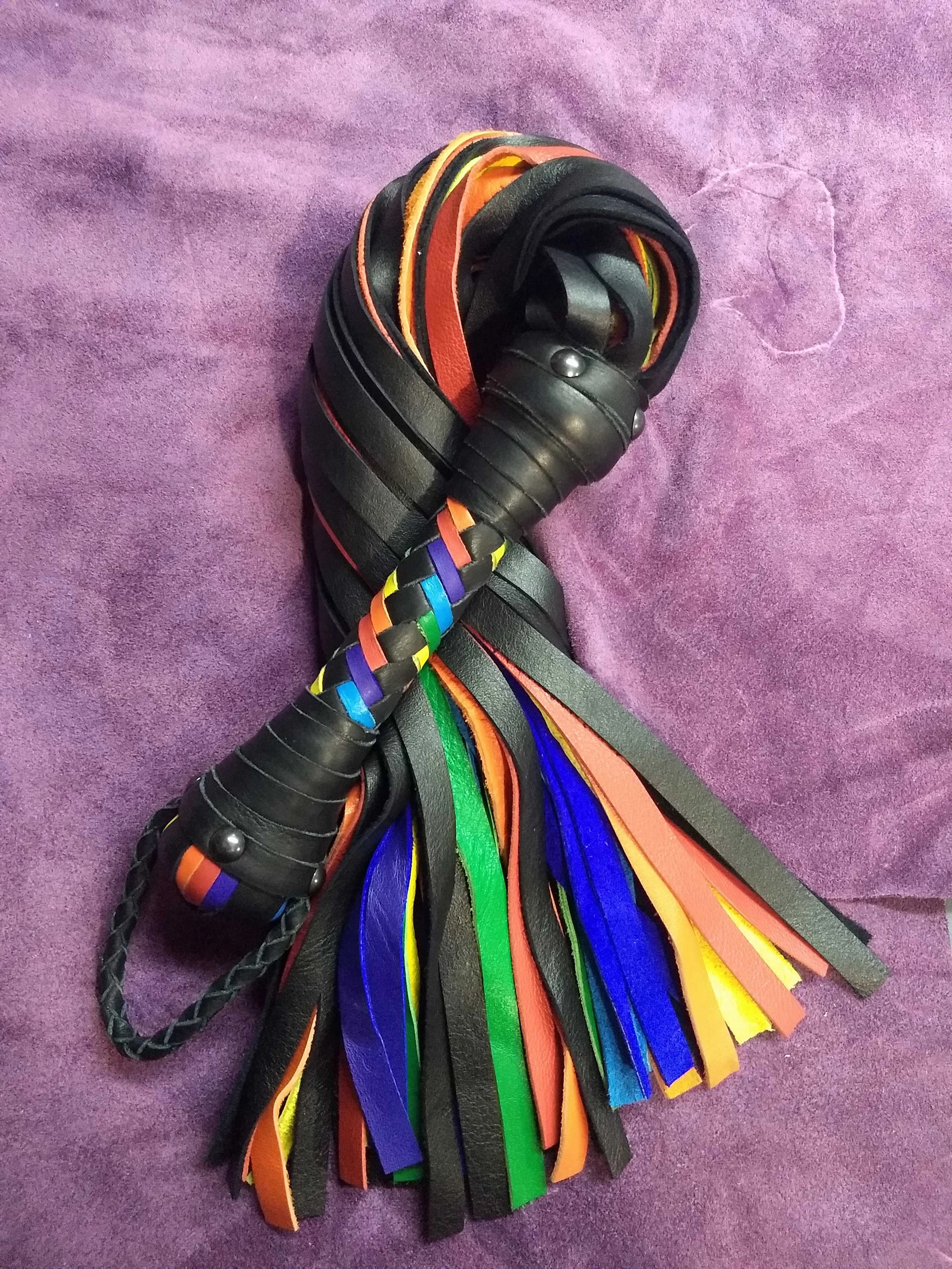 Rainbow Flogger &  Pride Floggers – Single or Florentine