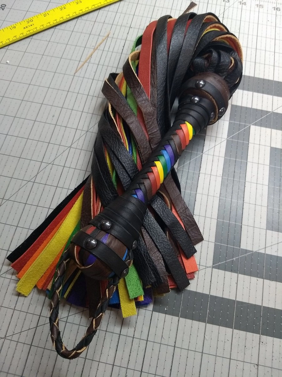 Rainbow Flogger &  Pride Floggers – Single or Florentine
