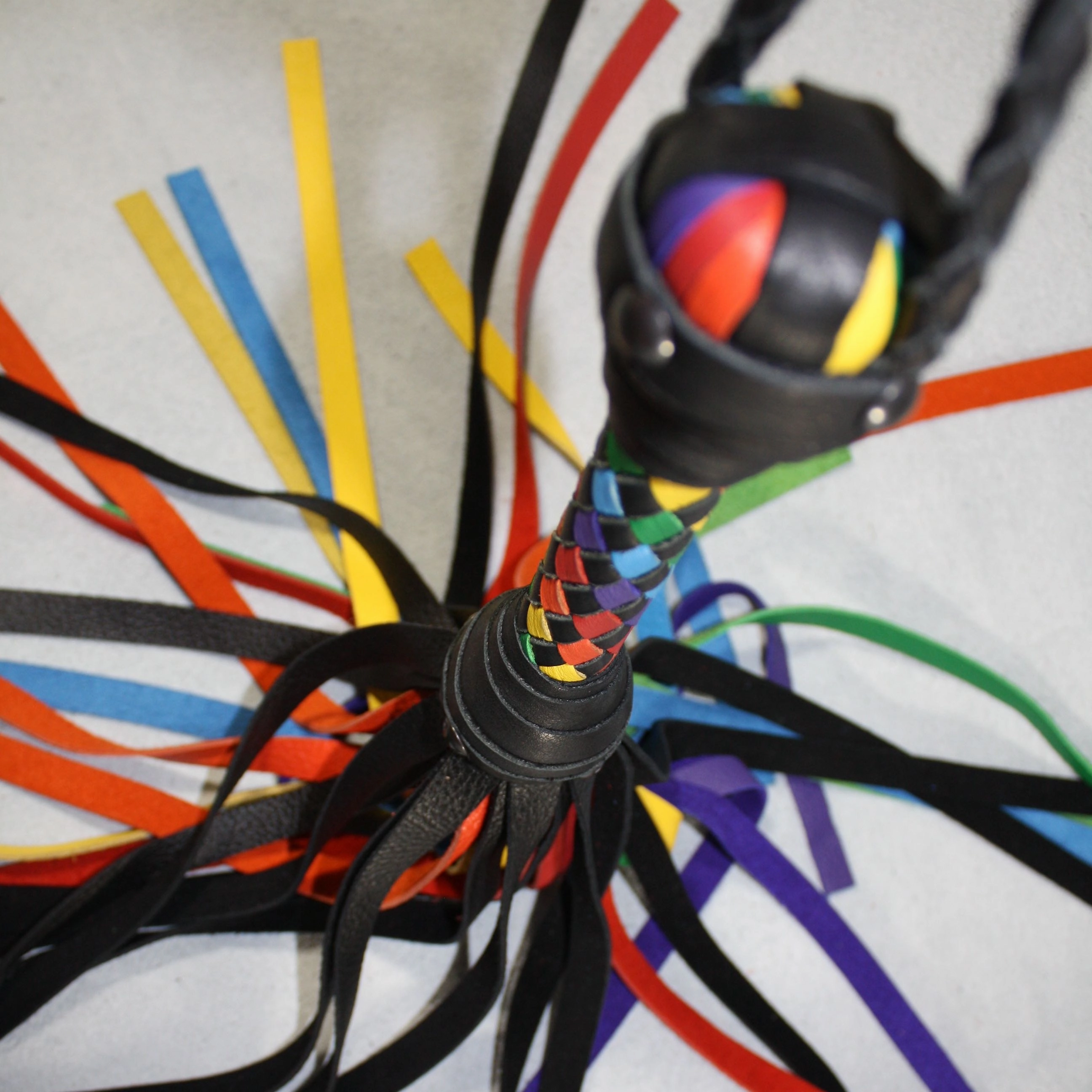 Rainbow Flogger &  Pride Floggers – Single or Florentine