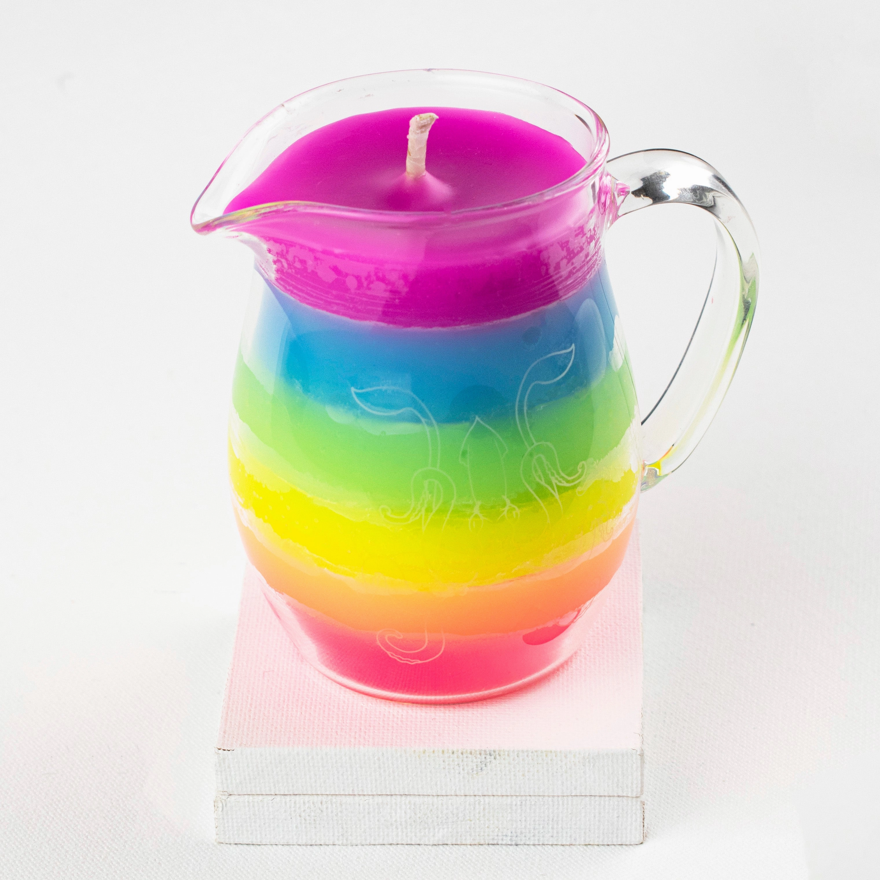 Rainbow in a Jar Wax Play Candle - Low Temp - Unscented - Pitcher Candle