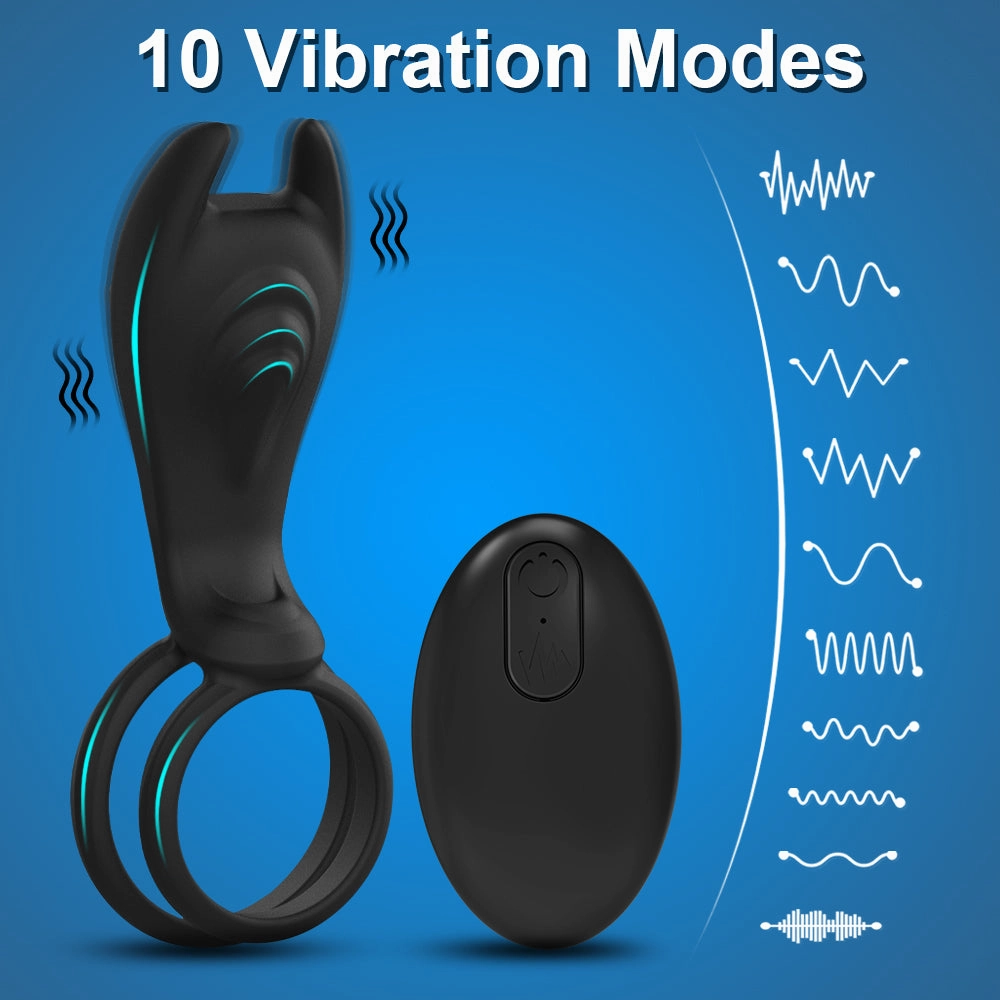 Remote Control Batman Sperm Lock Ring&Men's Delayed Ejaculation Erection Penis Ring