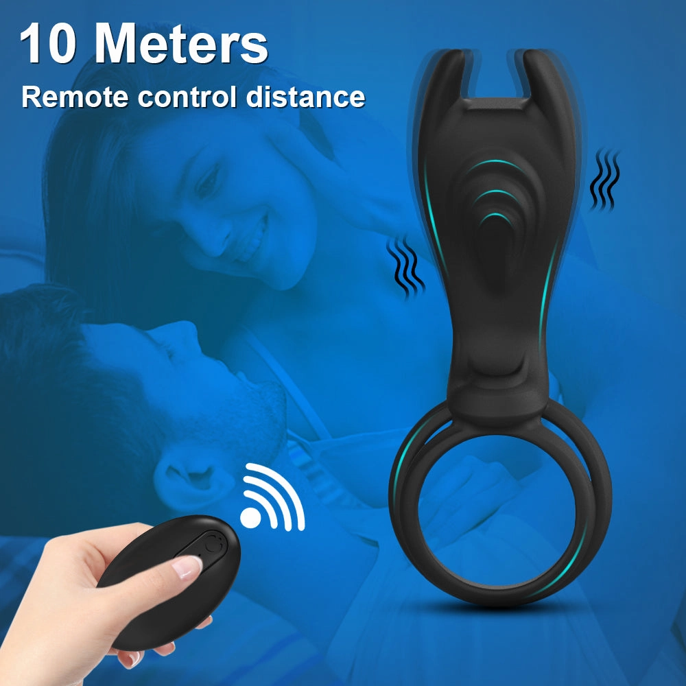 Remote Control Batman Sperm Lock Ring&Men's Delayed Ejaculation Erection Penis Ring