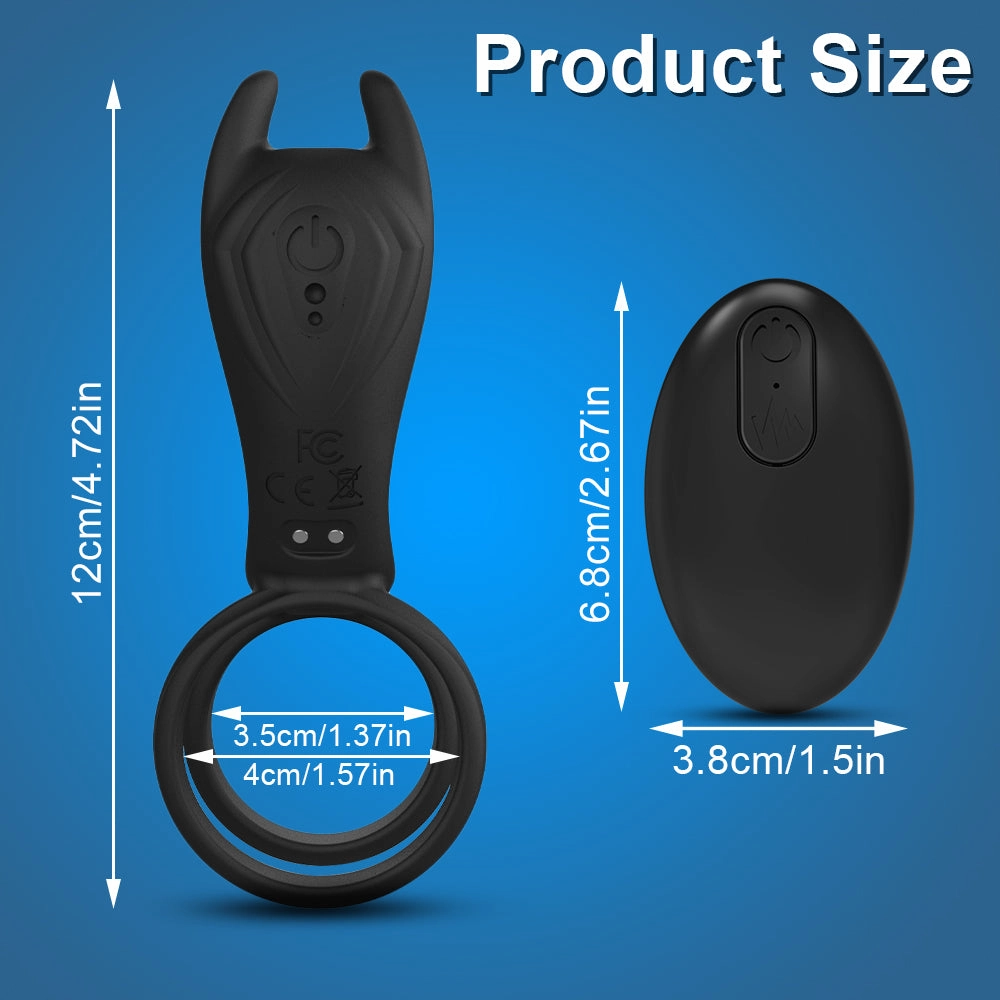 Remote Control Batman Sperm Lock Ring&Men's Delayed Ejaculation Erection Penis Ring