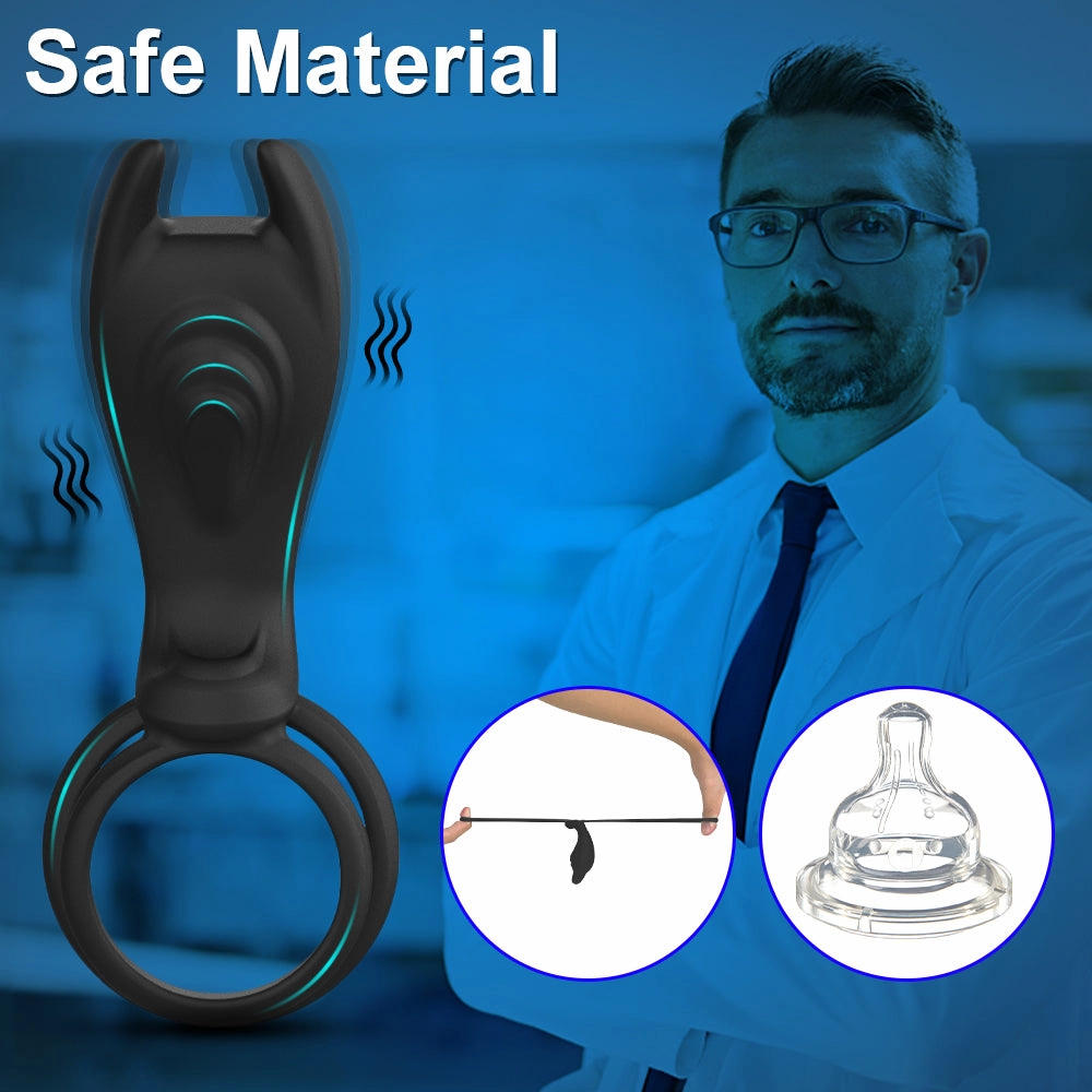 Remote Control Batman Sperm Lock Ring&Men's Delayed Ejaculation Erection Penis Ring