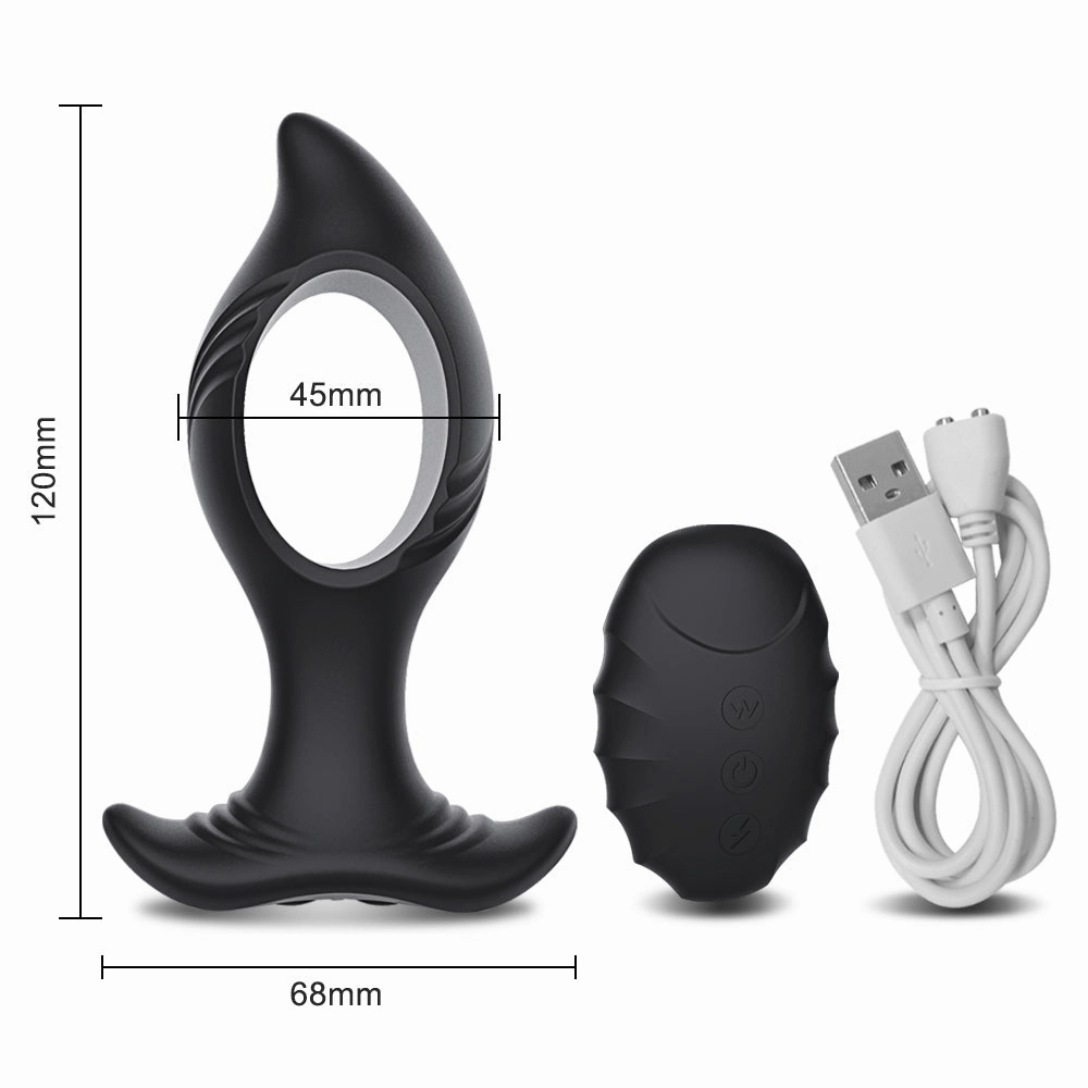 Remote Control Hollow Vibration With Electric Shock Anal Plug
