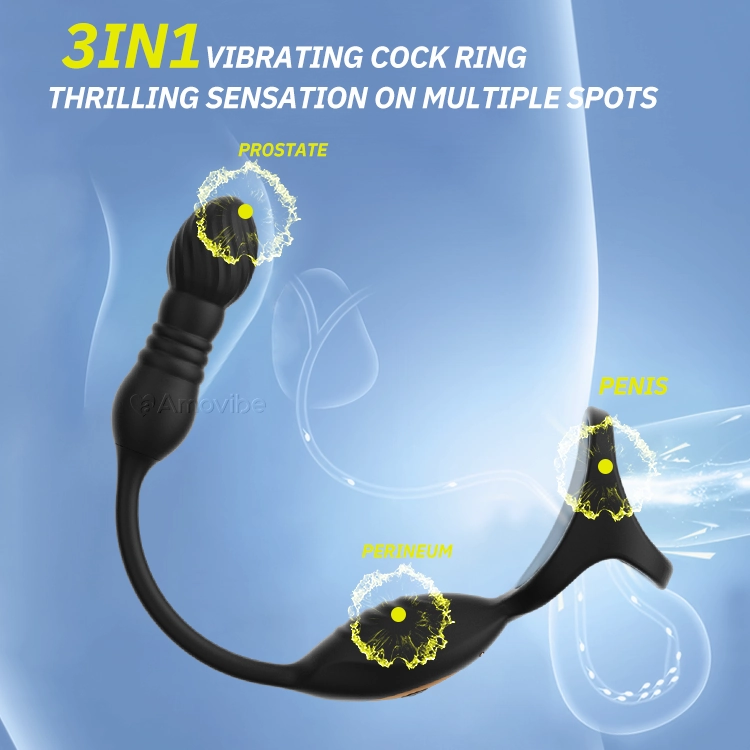 Remote Thrusting Prostate Massager with 10 Vibrating Functions