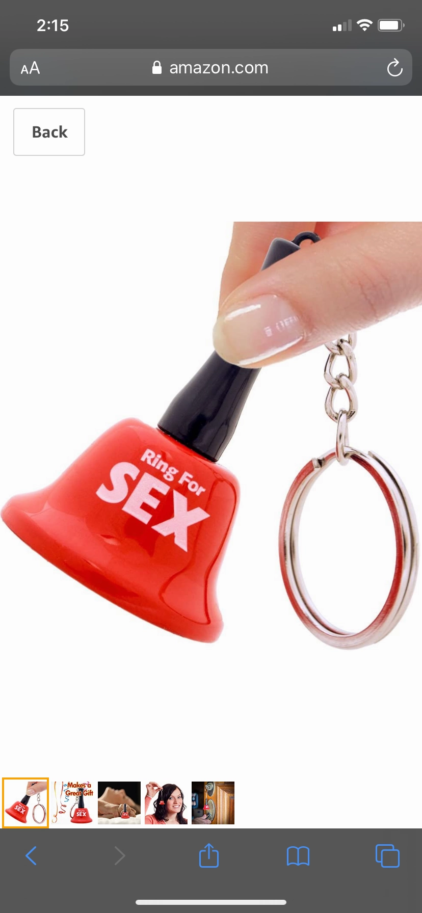 Ring for Sex Key chain