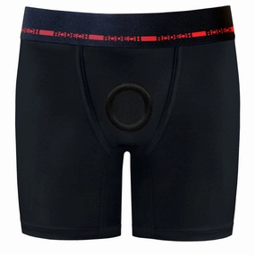 Rise Boxer  Harness - Black & Red