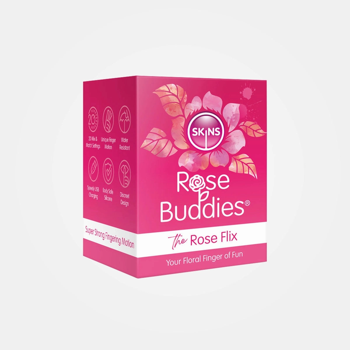 Rose Buddies - The Rose Flix Pink Rechargeable Flicking Clitoral Stimulator
