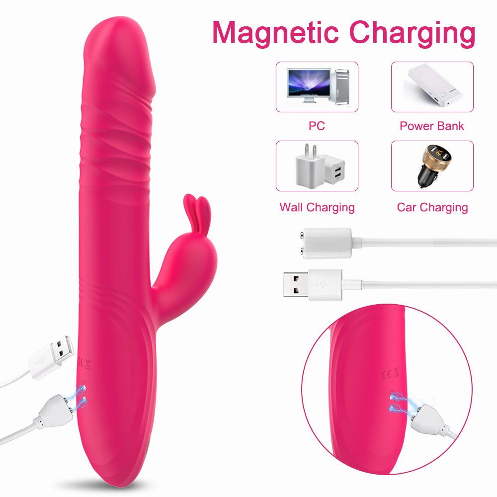 Rotating Beaded Thrusting Rose Rabbit Vibrator