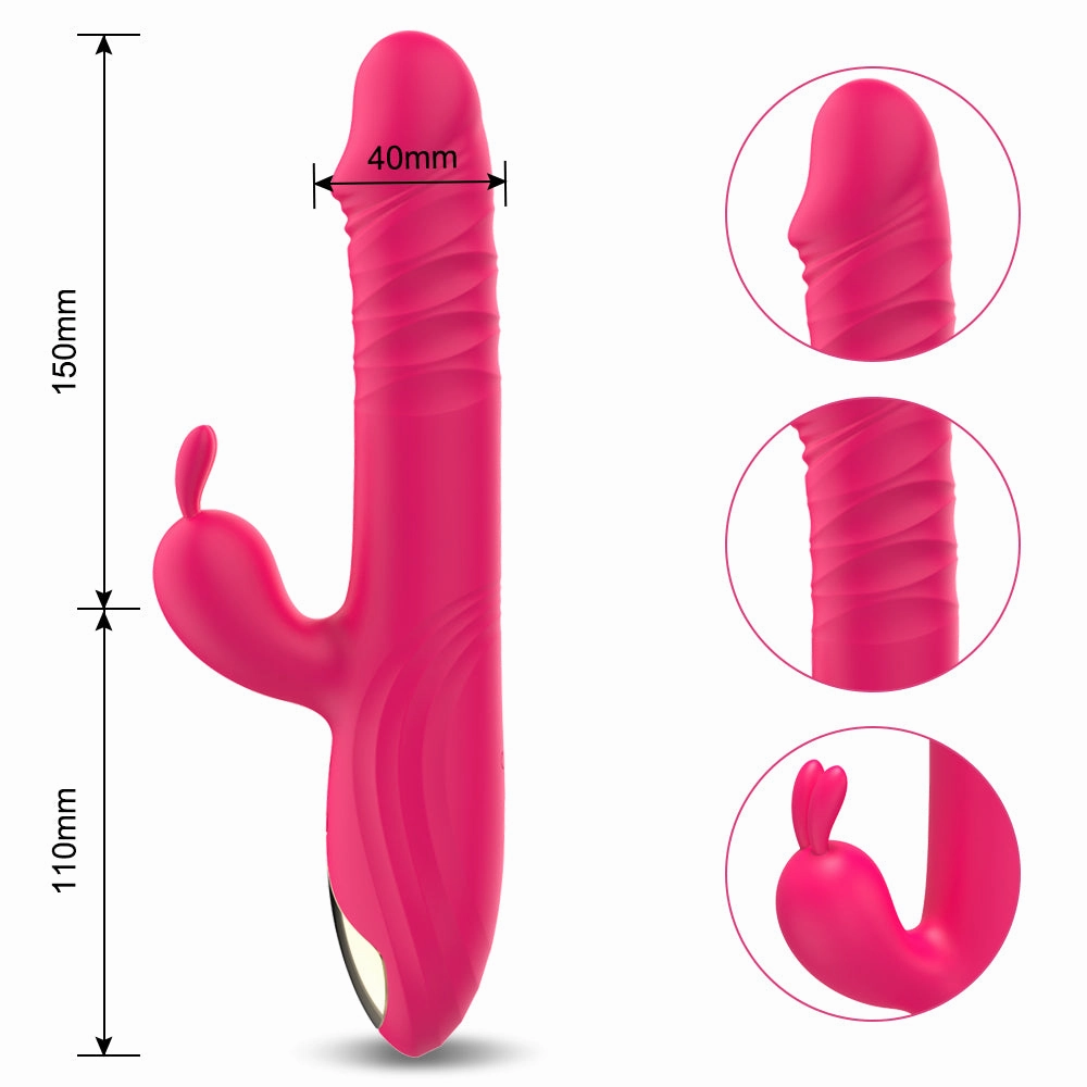 Rotating Beaded Thrusting Rose Rabbit Vibrator