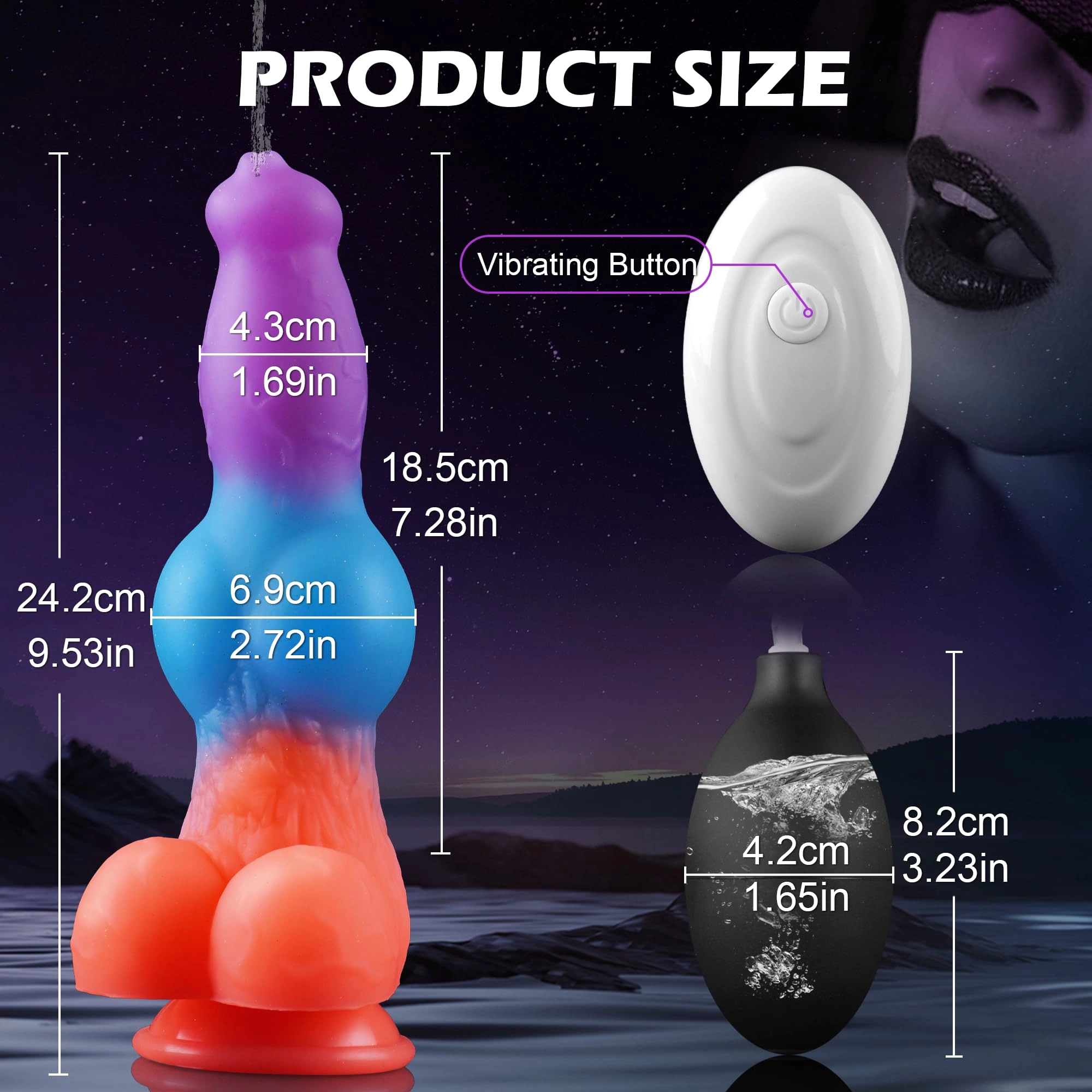 Saion 9.53 Thrusting Squirting Dildo Fantasy With 3 In 1 Function - Laphwing