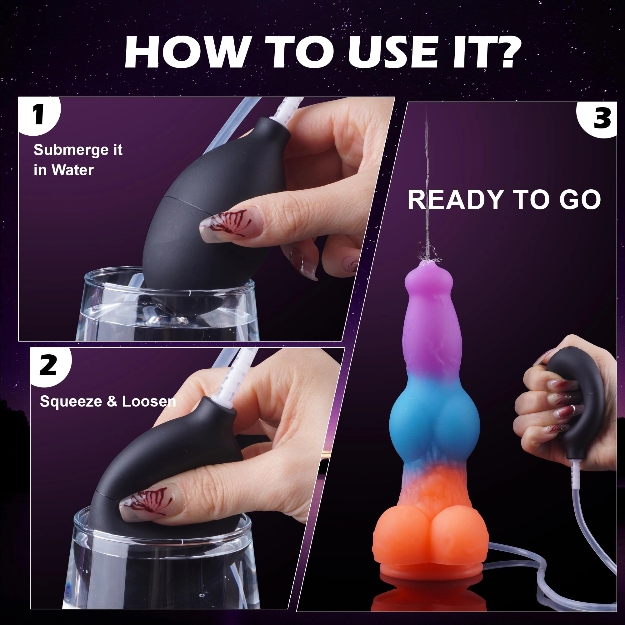 Saion 9.53 Thrusting Squirting Dildo Fantasy With 3 In 1 Function - Laphwing
