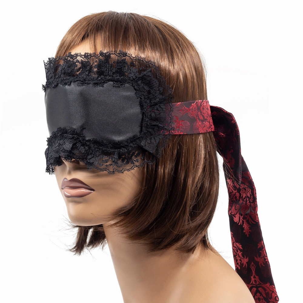 Scandal Ruffled Tie-Up Eye Mask