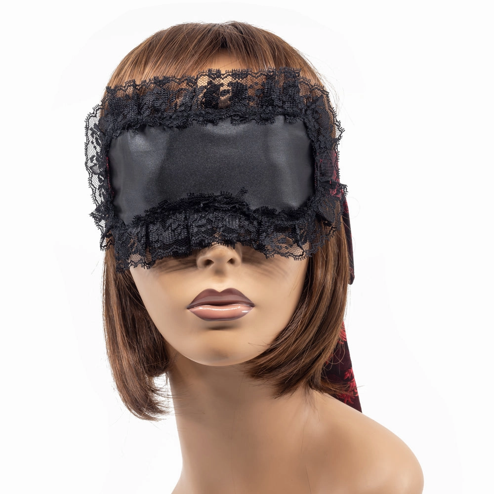 Scandal Ruffled Tie-Up Eye Mask
