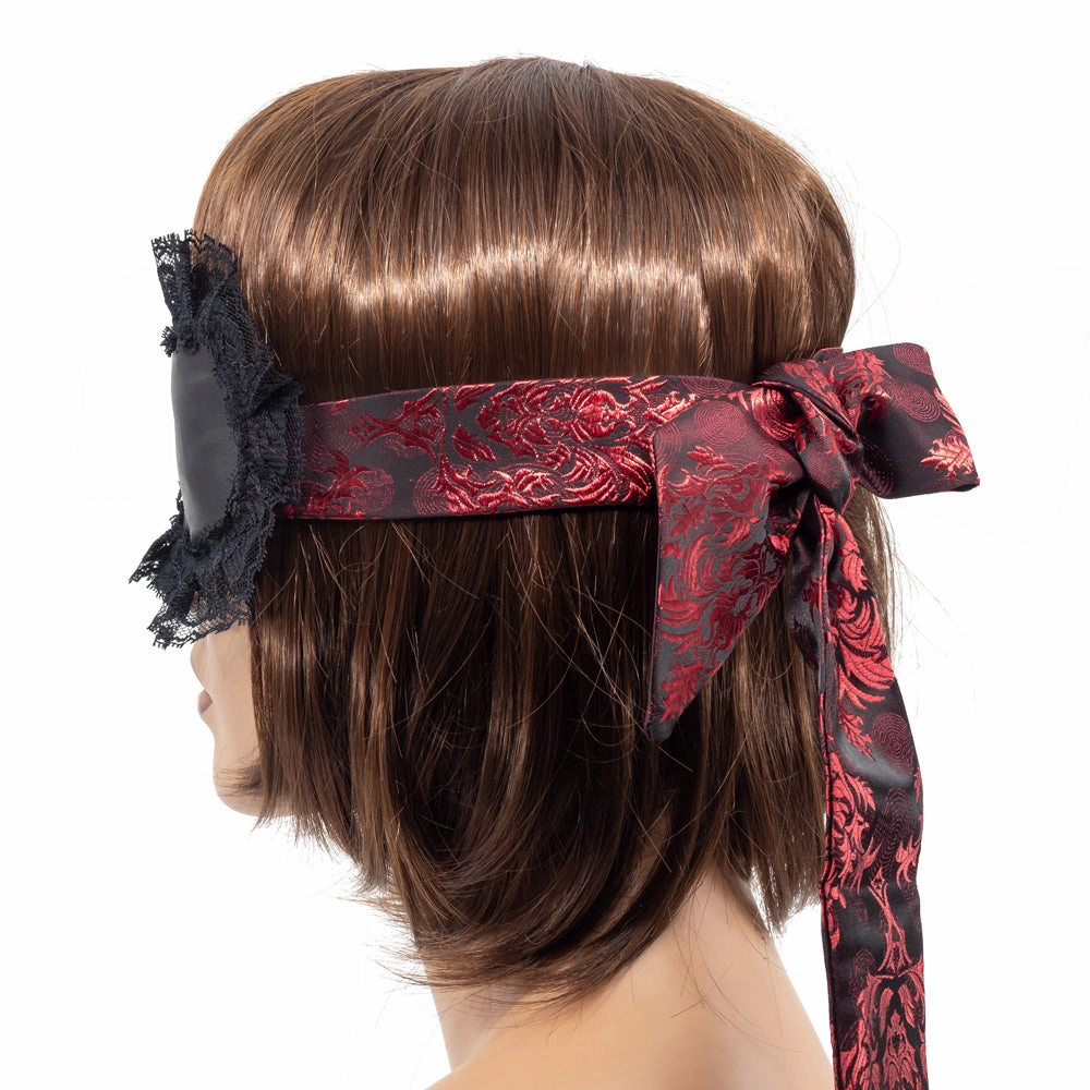 Scandal Ruffled Tie-Up Eye Mask
