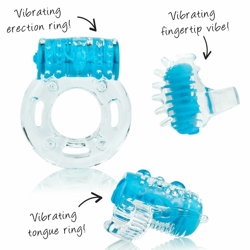 Screaming O VibrOman Better Sex Kit With Disposable Vibrating Rings