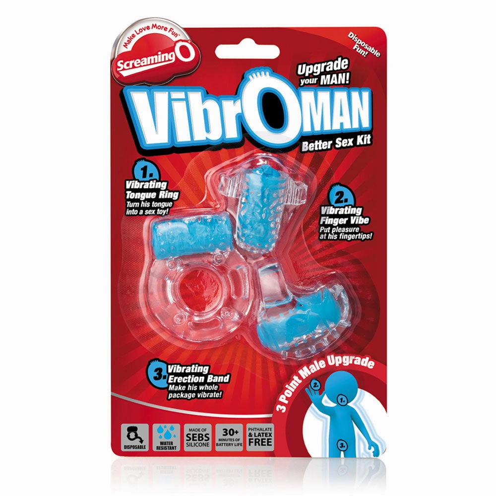 Screaming O VibrOman Better Sex Kit With Disposable Vibrating Rings