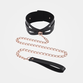 Sex & Mischief - Black   Rose Gold Collar and Leash