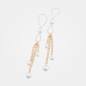 Sex & Mischief - Gold   Pearl Nipple Clamps Set of 2