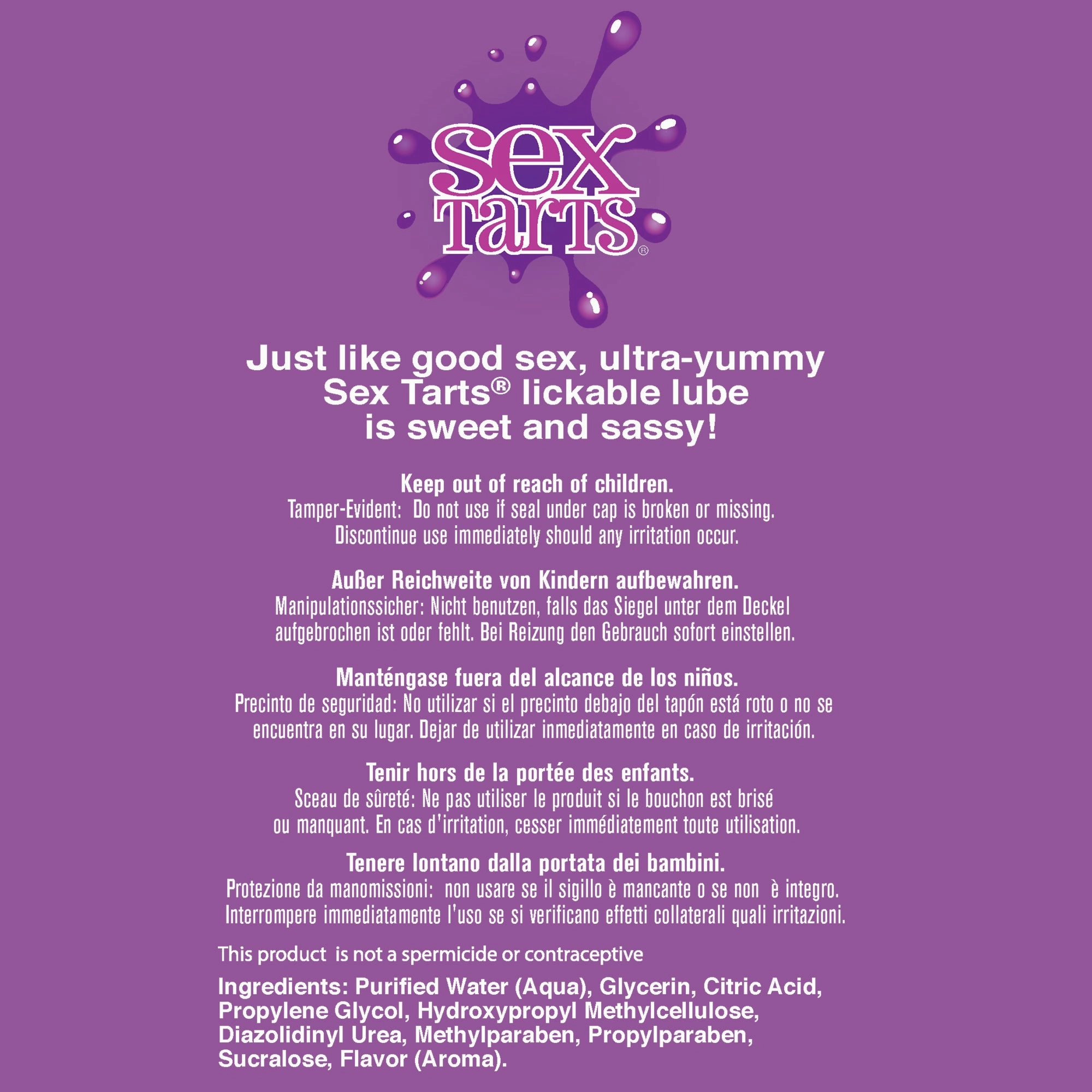 Sex Tarts Lube, Grape Soda, 6 fl. oz. (177mL) Tube