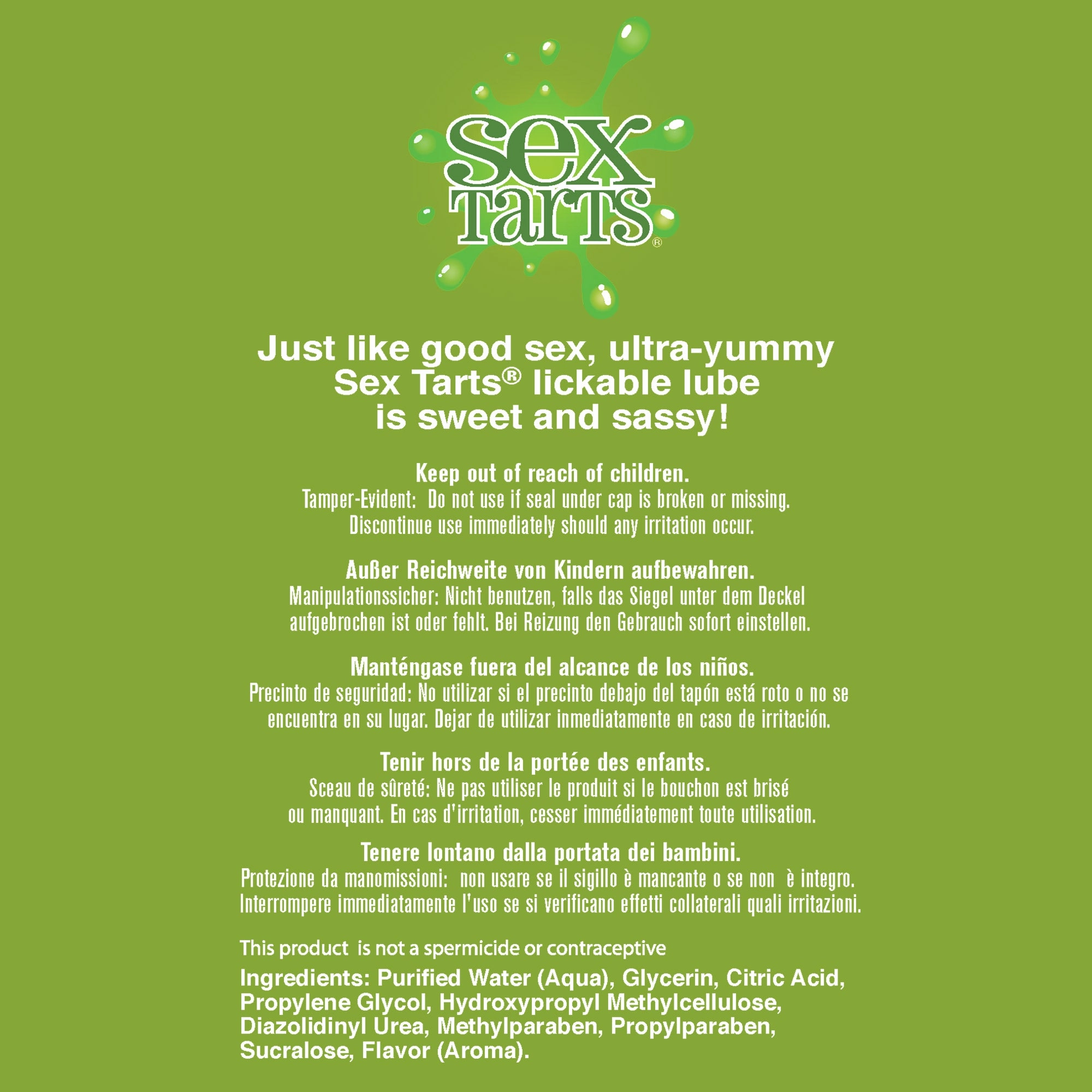 Sex Tarts Lube, Green Apple Fizz, 6 fl. oz. (177mL) Tube