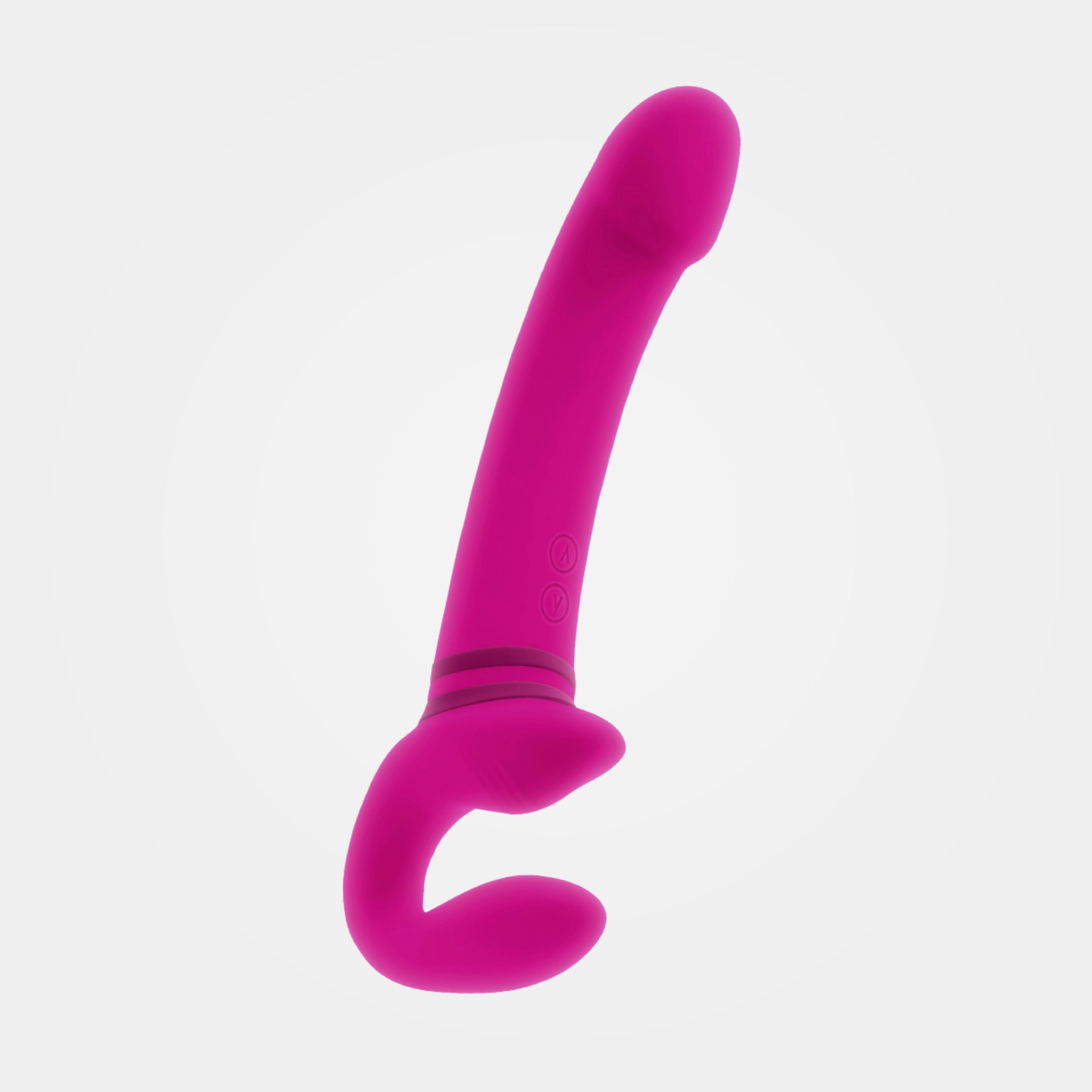 Sharing is Careing - Pink Rechargeable Strapless Wearable Strap-On